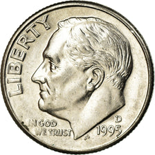 Coin, United States, Roosevelt Dime, Dime, 1995, U.S. Mint, Denver, MS(63)