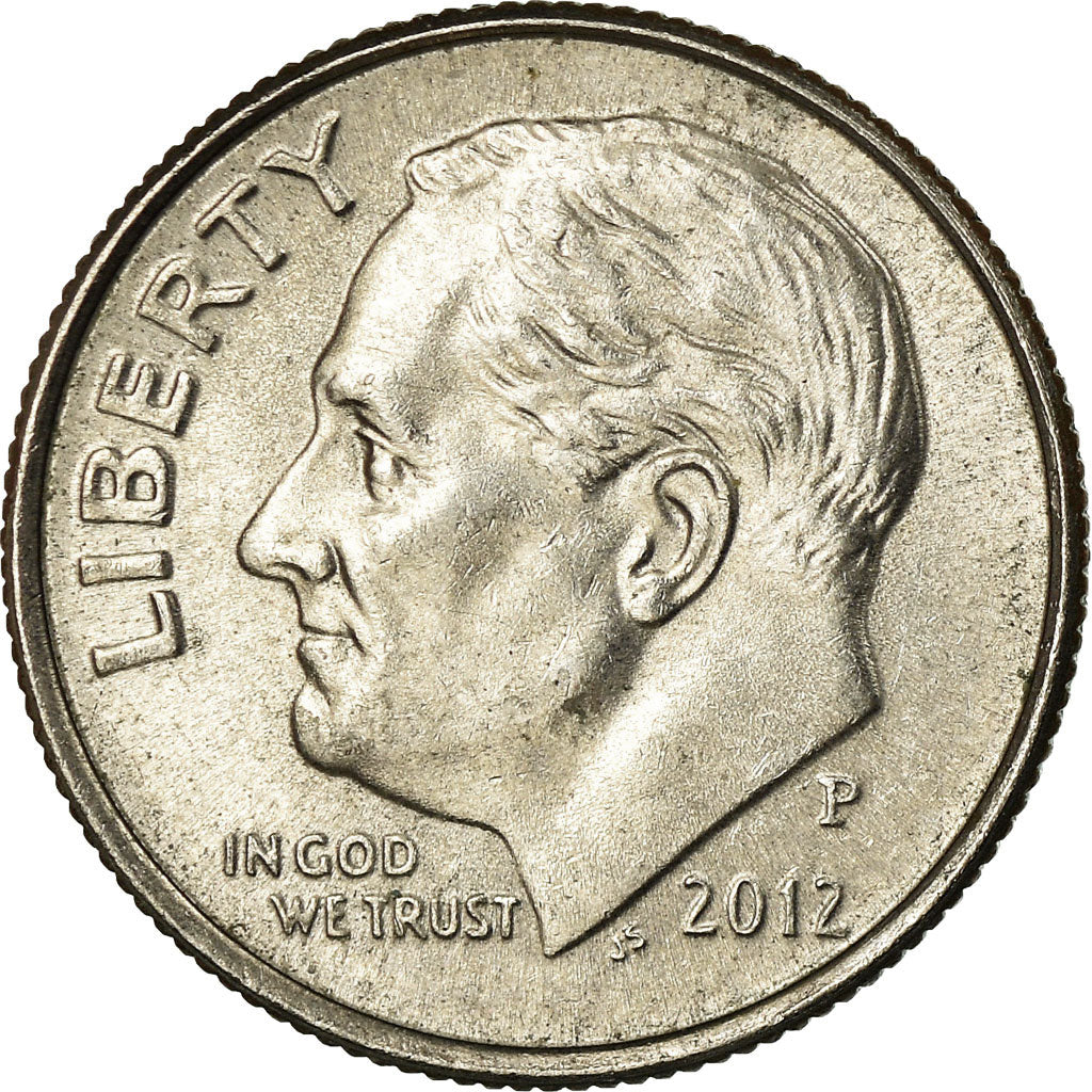 Coin, United States, Roosevelt Dime, Dime, 2012, U.S. Mint, Philadelphia