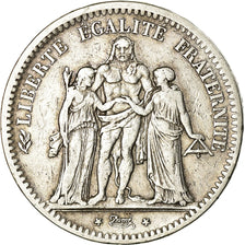 Monnaie, France, Hercule, 5 Francs, 1849, Strasbourg, TB+, Argent, Gadoury:683