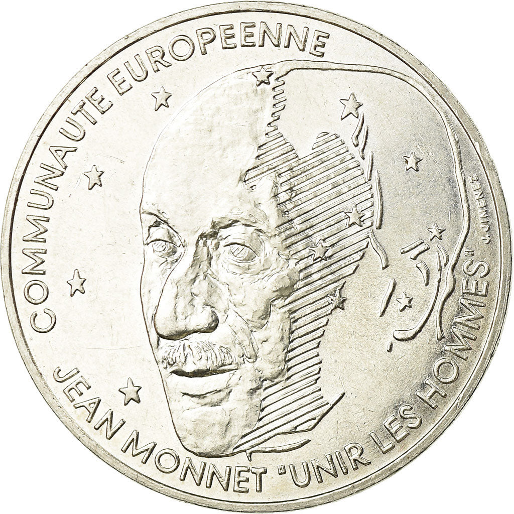 Coin, France, Jean Monnet, 100 Francs, 1992, EF(40-45), Silver, KM:1120