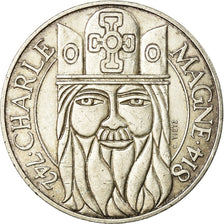 Coin, France, Charlemagne, 100 Francs, 1990, EF(40-45), Silver, KM:982