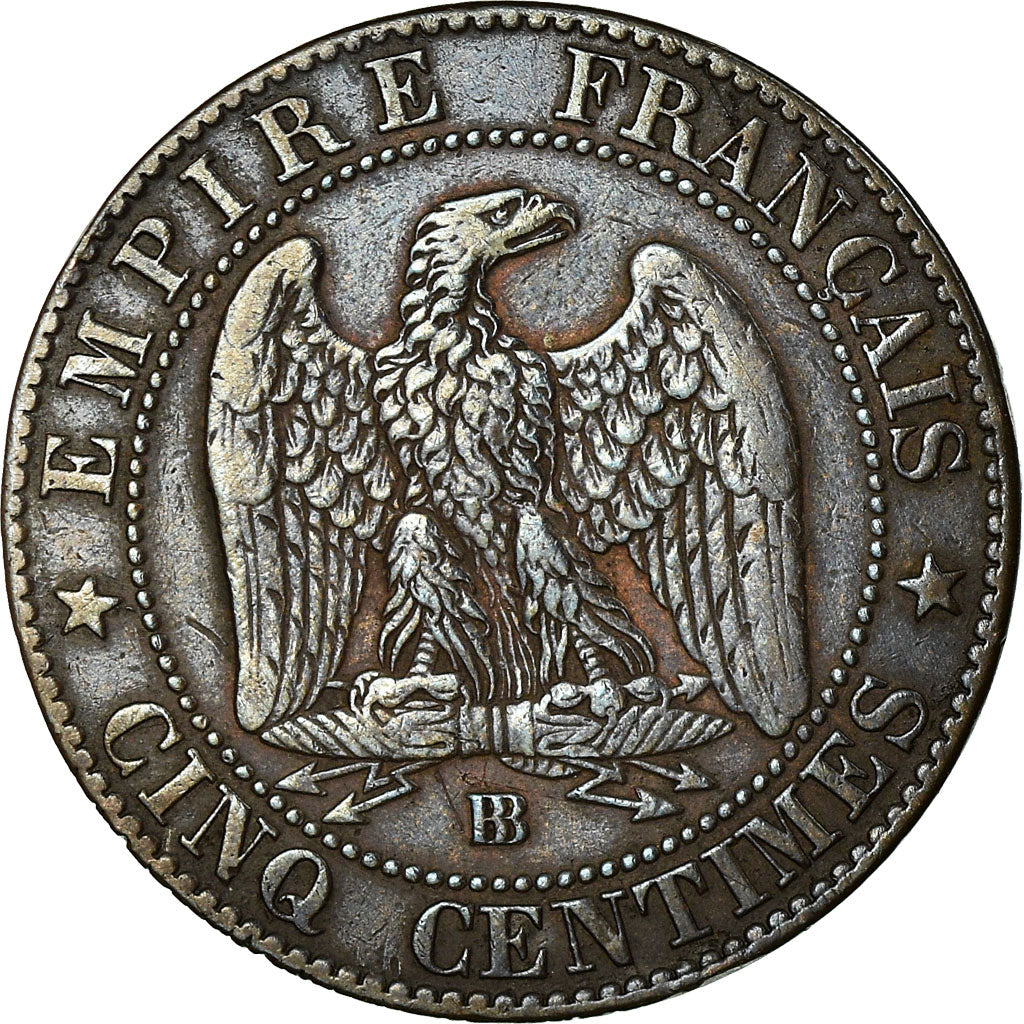 Coin, France, Napoleon III, Napoléon III, 5 Centimes, 1855, Strasbourg