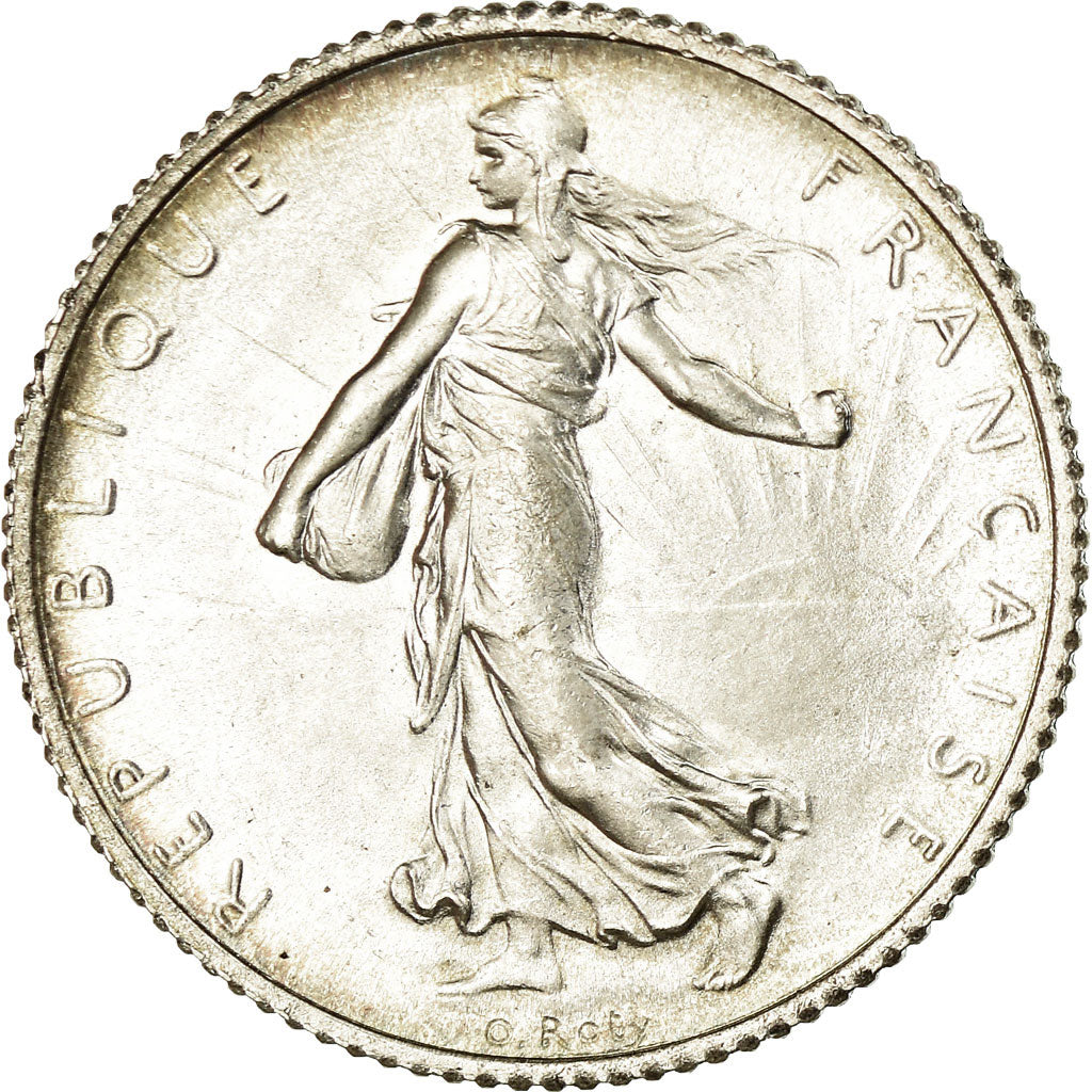 Coin, France, Semeuse, Franc, 1917, Paris, MS(63), Silver, KM:844.1, Gadoury:467