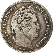 Coin, France, Louis-Philippe, Franc, 1834, Lille, VF(20-25), Silver, KM:748.13