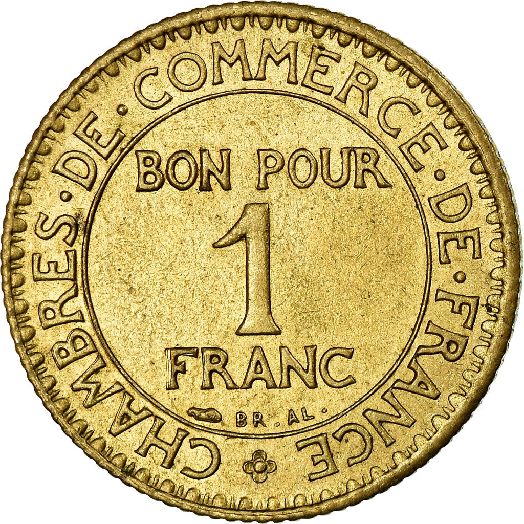 Moneta, Francia, Chambre de commerce, Franc, 1923, Paris, BB, Alluminio-bronzo