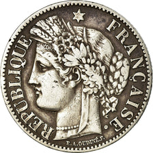 Coin, France, Cérès, 2 Francs, 1871, Paris, VF(30-35), Silver, KM:817.1