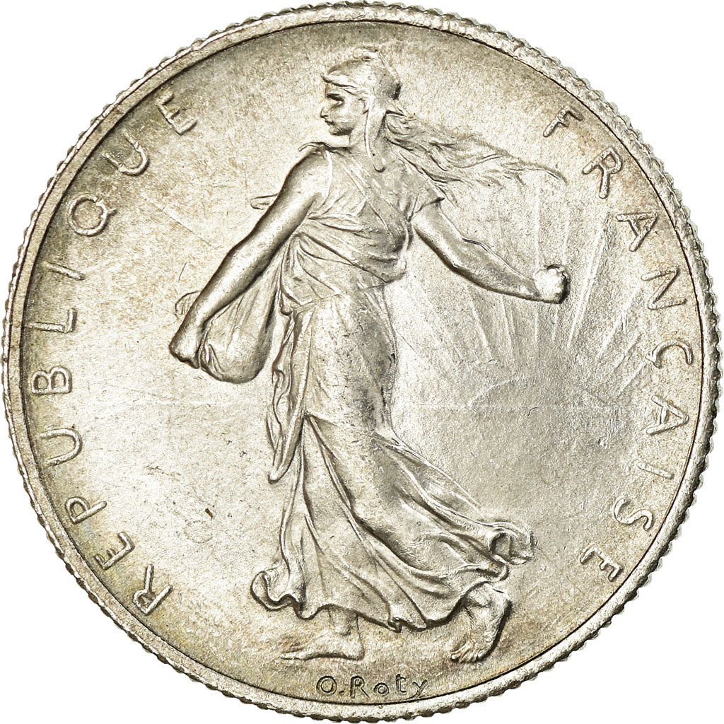 Coin, France, Semeuse, 2 Francs, 1918, Paris, AU(55-58), Silver, KM:845.1
