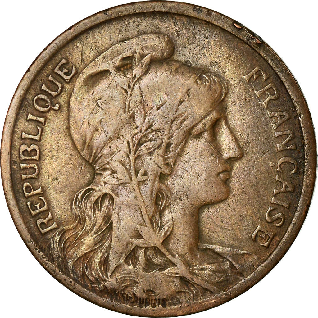 Moeda, França, Dupuis, 10 Centimes, 1921, Paris, VF(30-35), Bronze, KM:843