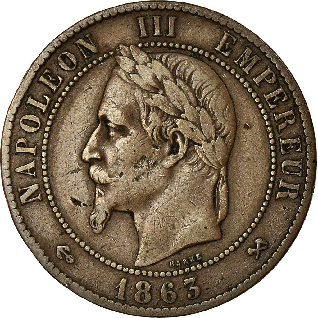Coin, France, Napoleon III, Napoléon III, 10 Centimes, 1863, Bordeaux