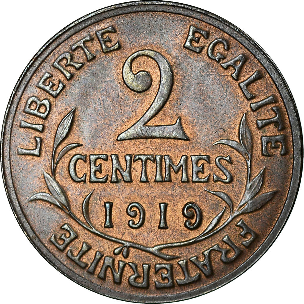 Coin, France, Dupuis, 2 Centimes, 1919, Paris, AU(55-58), Bronze, KM:841
