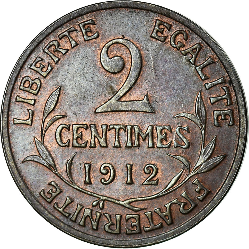 Coin, France, Dupuis, 2 Centimes, 1912, Paris, EF(40-45), Bronze, KM:841
