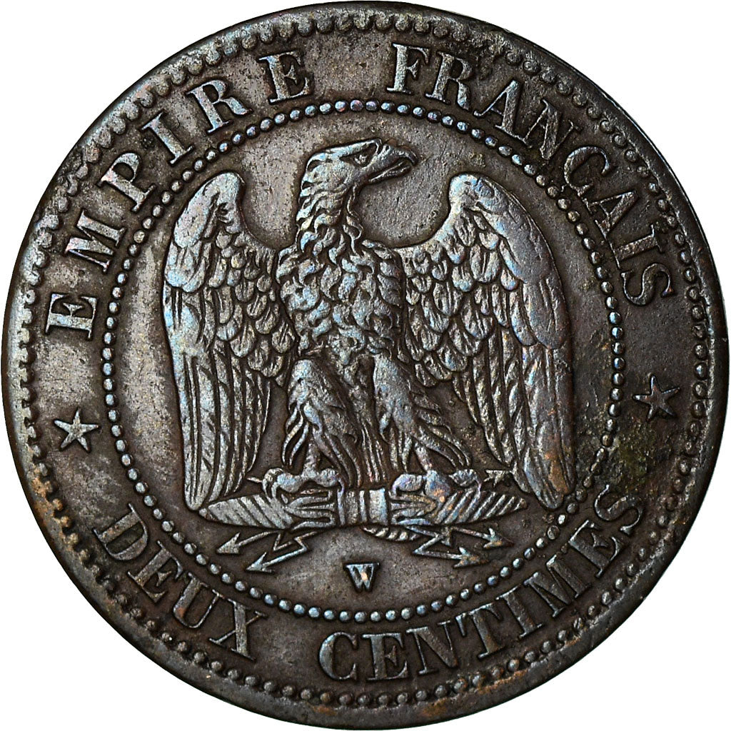 Moneta, Francja, Napoleon III, Napoléon III, 2 Centimes, 1854, Lille
