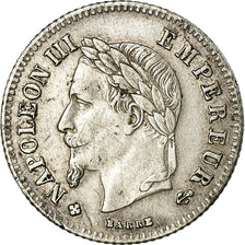 Moneda, Francia, Napoleon III, Napoléon III, 20 Centimes, 1866, Strasbourg