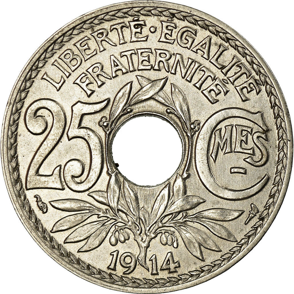 Monnaie, France, Lindauer, 25 Centimes, 1914, SUP, Nickel, Gadoury:379, KM:867