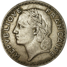 Moeda, França, Lavrillier, 5 Francs, 1933, Paris, VF(30-35), Níquel, KM:888