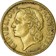 Moneda, Francia, Lavrillier, 5 Francs, 1940, Paris, MBC, Aluminio - bronce