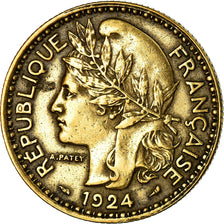 Coin, Cameroon, 2 Francs, 1924, Paris, EF(40-45), Aluminum-Bronze, KM:3
