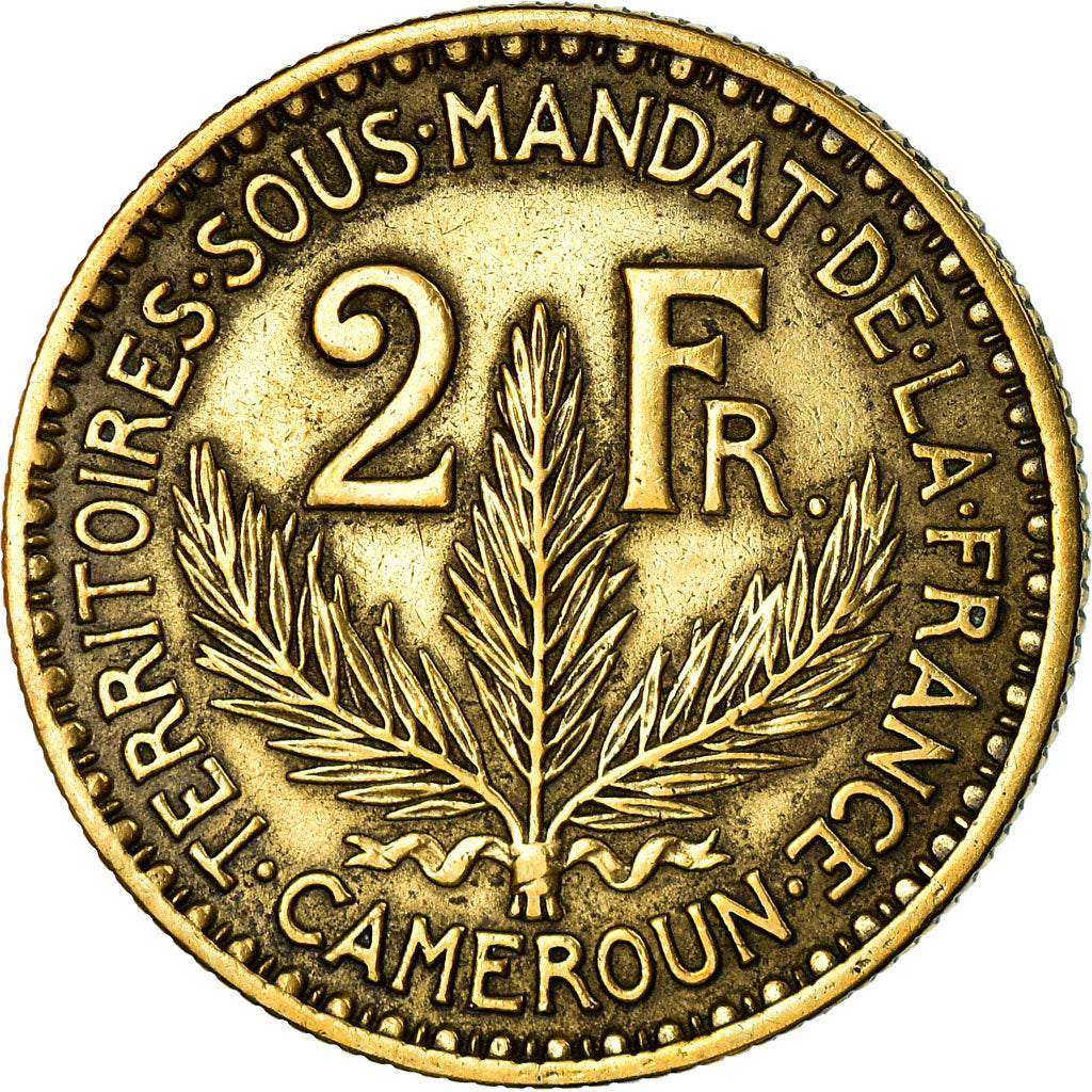 Coin, Cameroon, 2 Francs, 1924, Paris, EF(40-45), Aluminum-Bronze, KM:3