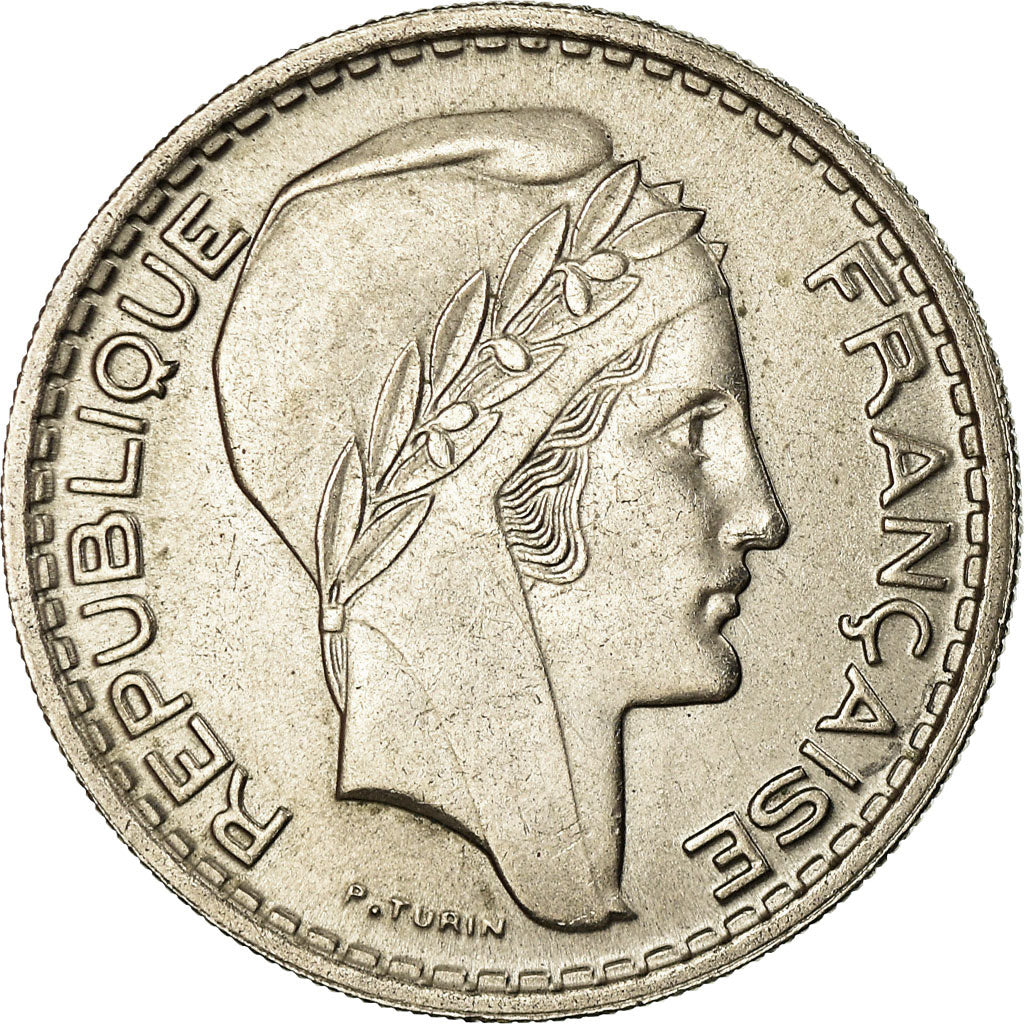 Moeda, França, Turin, 10 Francs, 1947, Paris, MS(60-62), Cobre-níquel