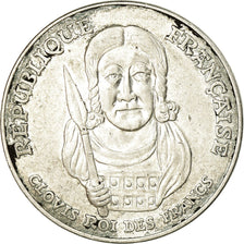 Moneta, Francia, Clovis, 100 Francs, 1996, MB+, Argento, KM:1180, Gadoury:953
