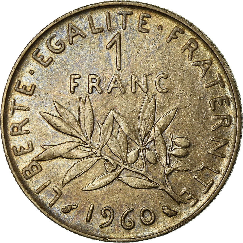 Münze, Frankreich, Semeuse, Franc, 1960, Paris, VZ, Nickel, KM:925.1