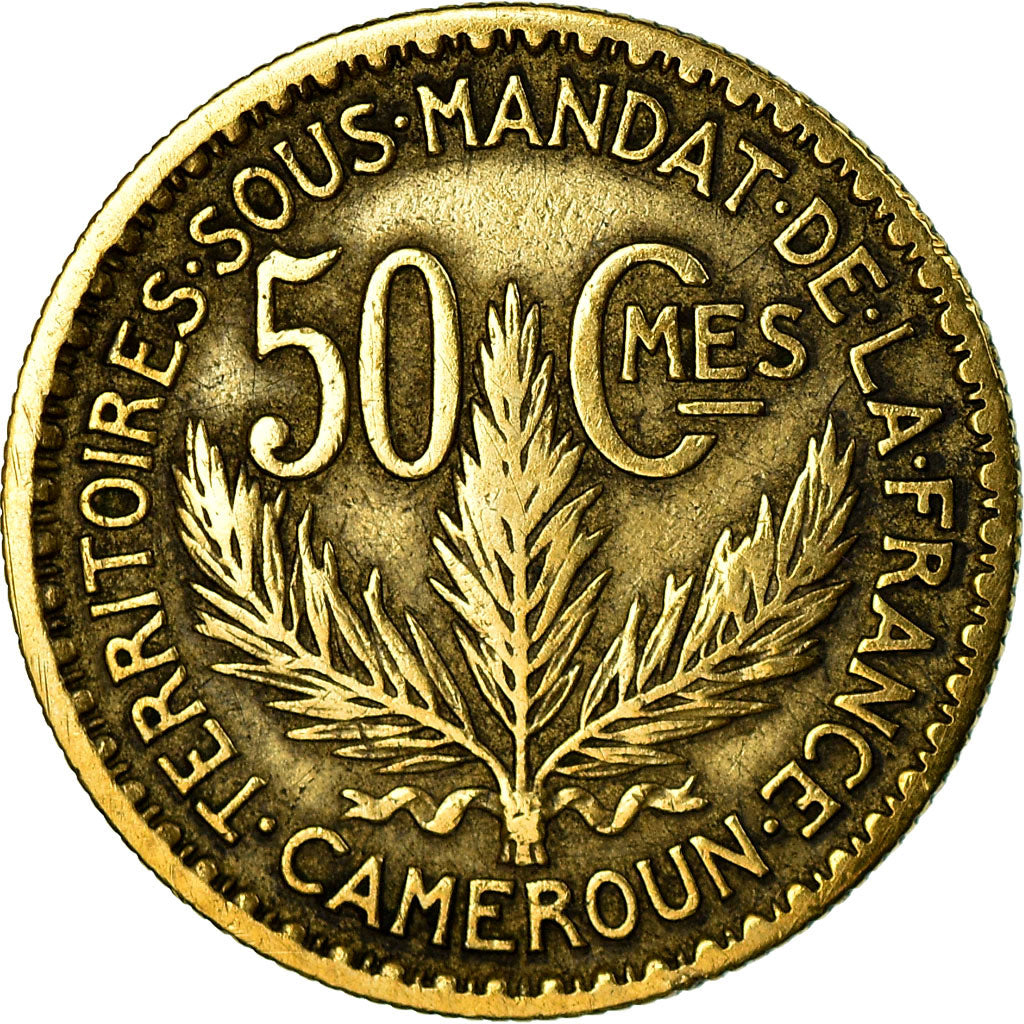Coin, Cameroon, 50 Centimes, 1925, Paris, EF(40-45), Aluminum-Bronze, KM:1