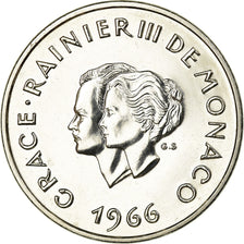 Münze, Monaco, 10 Francs, 1966, VZ, Silber, KM:M1