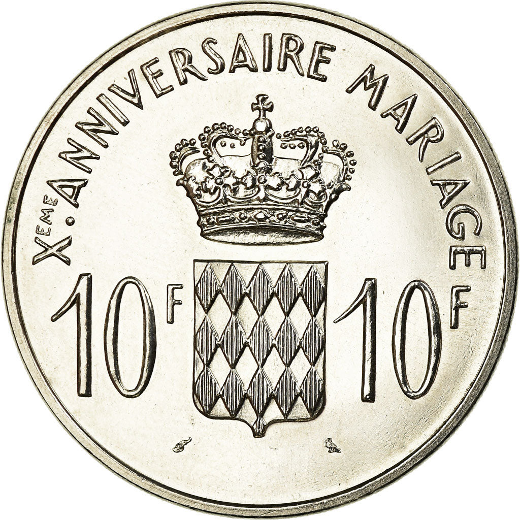 Münze, Monaco, 10 Francs, 1966, VZ, Silber, KM:M1