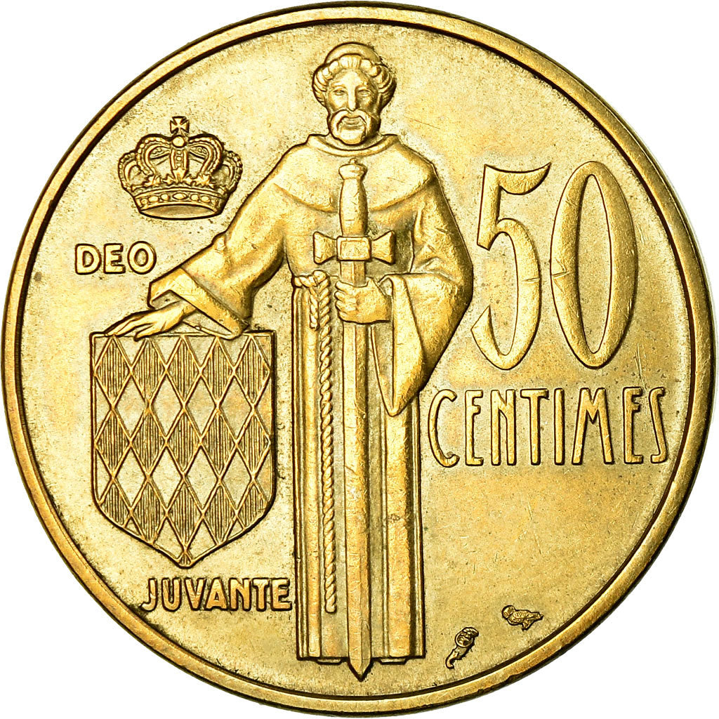 Monnaie, Monaco, Rainier III, 50 Centimes, 1962, SUP, Aluminum-Bronze