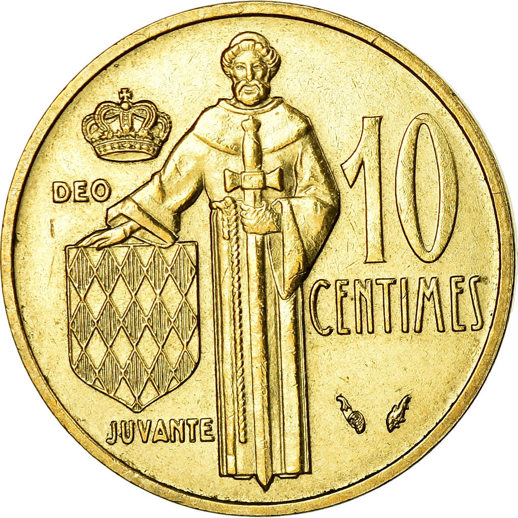 Coin, Monaco, Rainier III, 10 Centimes, 1979, AU(55-58), Aluminum-Bronze