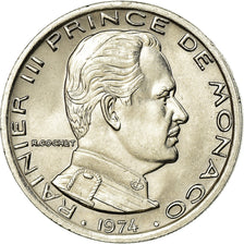 Coin, Monaco, Rainier III, Franc, 1974, MS(63), Nickel, KM:140, Gadoury:MC 150
