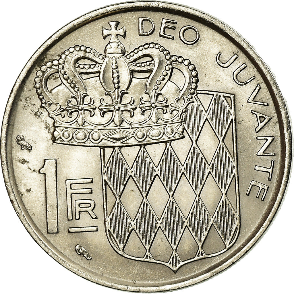 Coin, Monaco, Rainier III, Franc, 1974, MS(63), Nickel, KM:140, Gadoury:MC 150