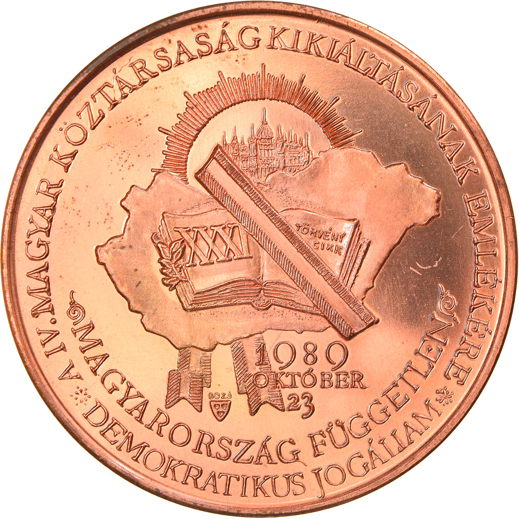 Hungary, Medal, Proclamation de la Nouvelle République, Politics, Society, War