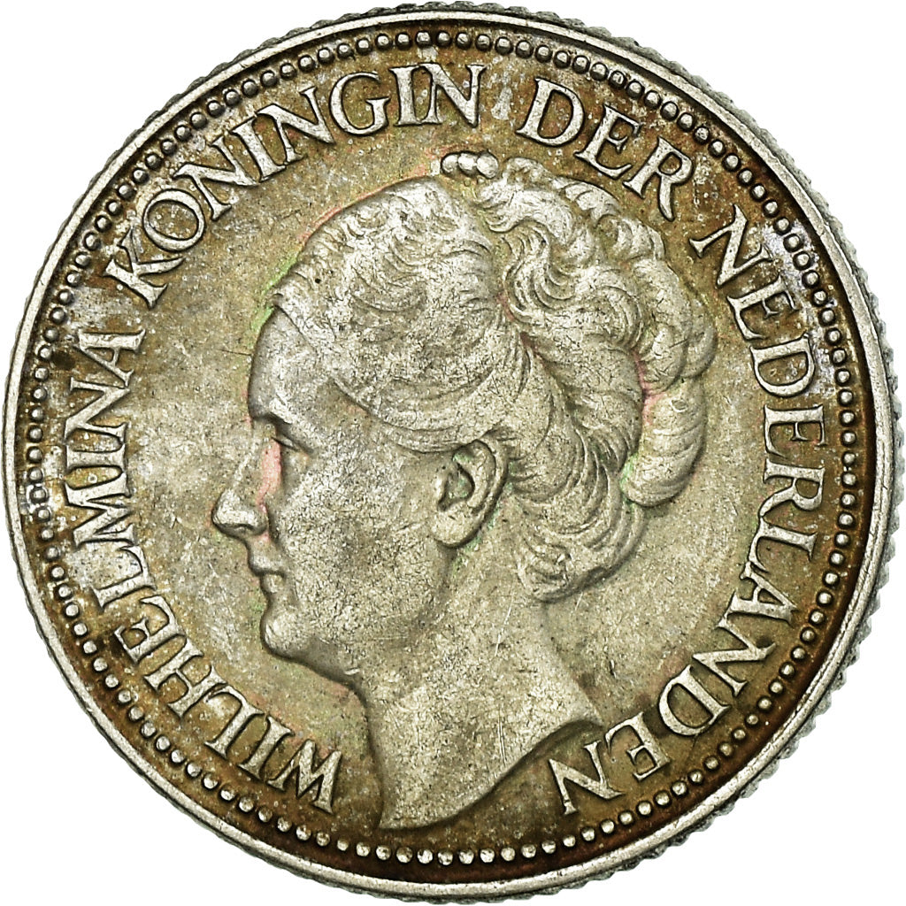Coin, Netherlands, Wilhelmina I, 25 Cents, 1941, EF(40-45), Silver, KM:164