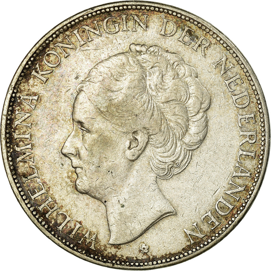 Coin, Netherlands, Wilhelmina I, 2-1/2 Gulden, 1931, EF(40-45), Silver, KM:165