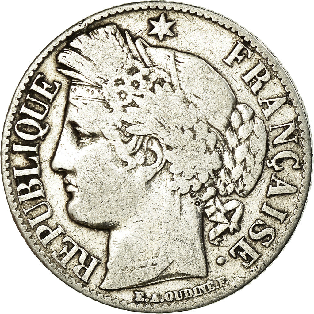 Moneta, Francia, Cérès, Franc, 1887, Paris, MB, Argento, KM:822.1
