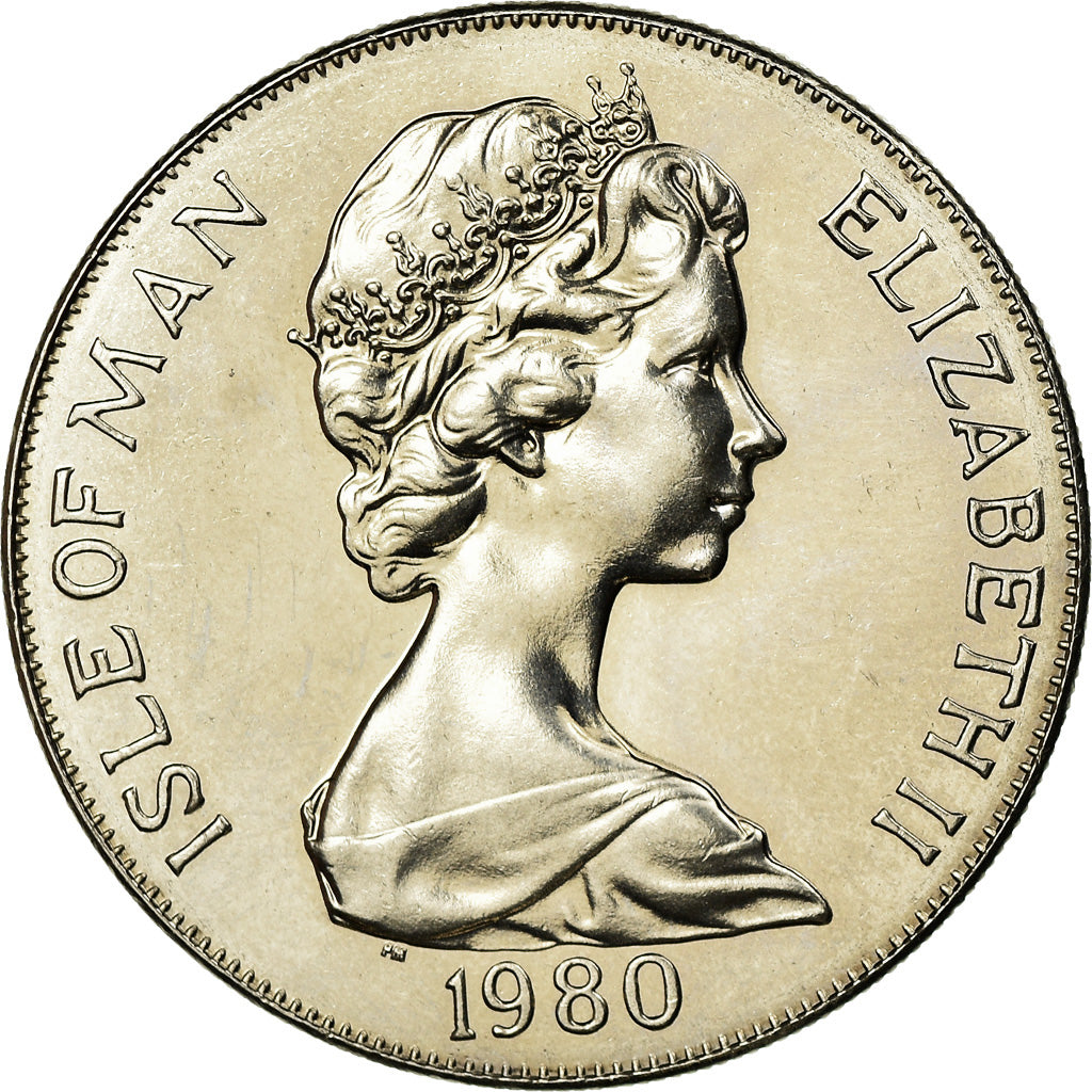 Monnaie, Isle of Man, Elizabeth II, 80th birthday Queen Mother, Crown, 1980