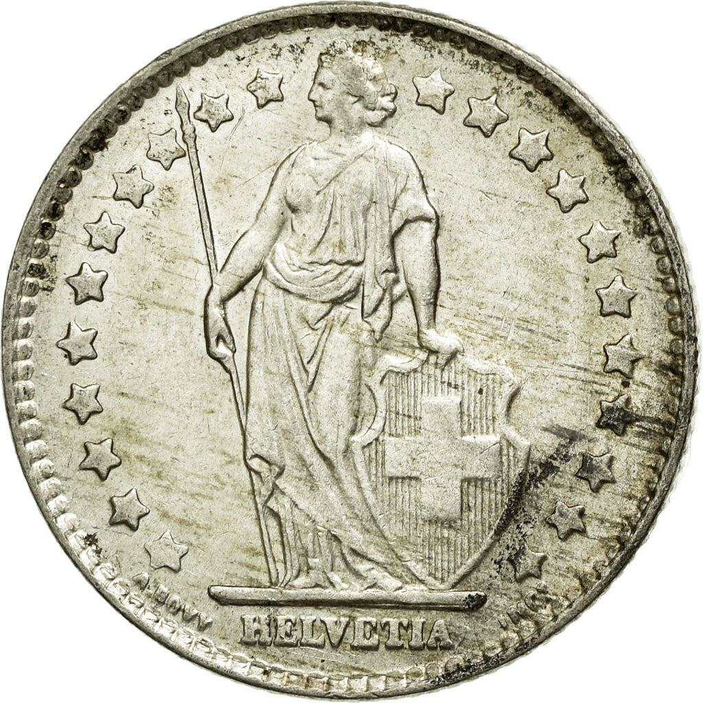 Coin, Switzerland, Franc, 1960, Bern, AU(50-53), Silver, KM:24