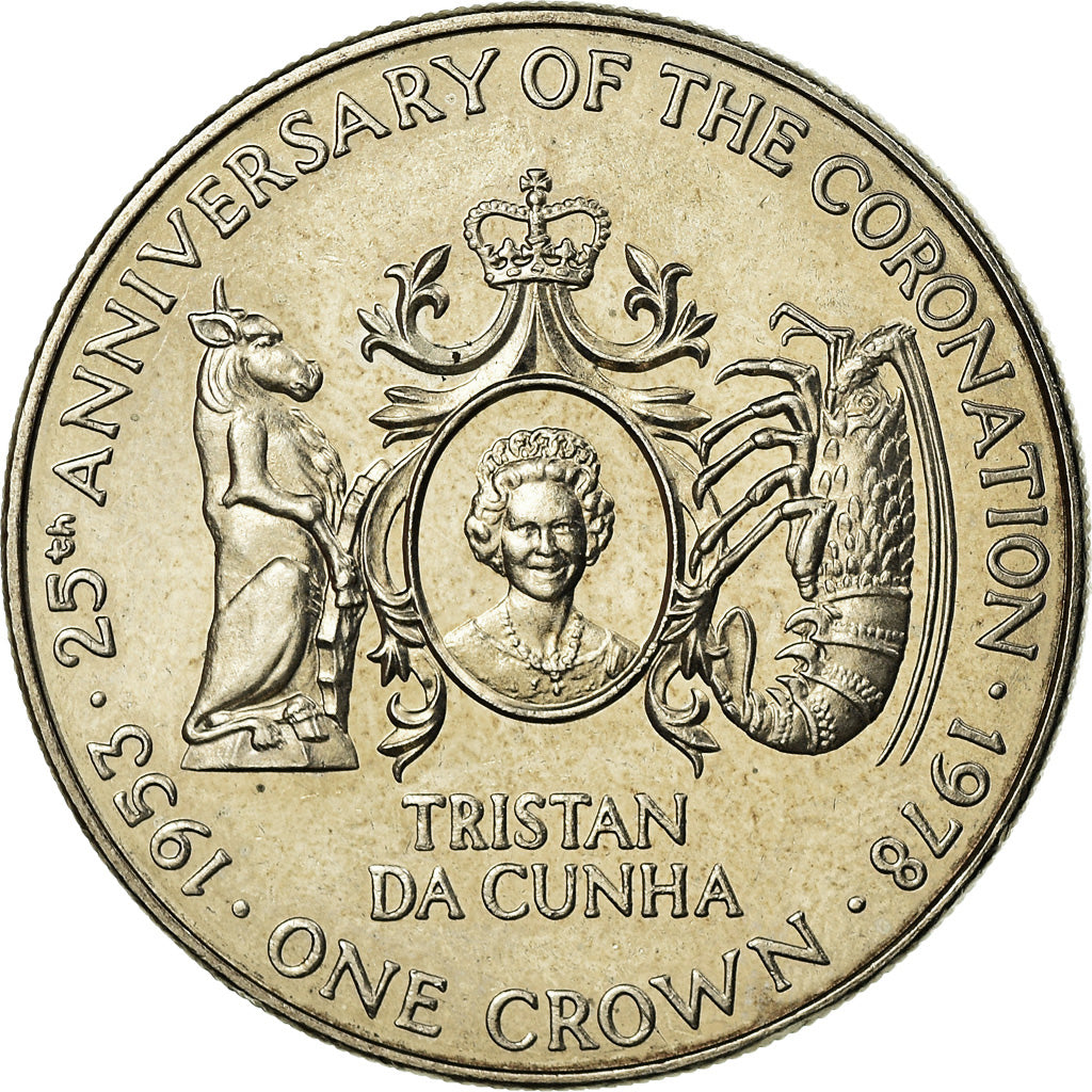 Coin, Tristan Da Cunha, Elizabeth II, Crown, 1978, Pobjoy Mint, AU(55-58)