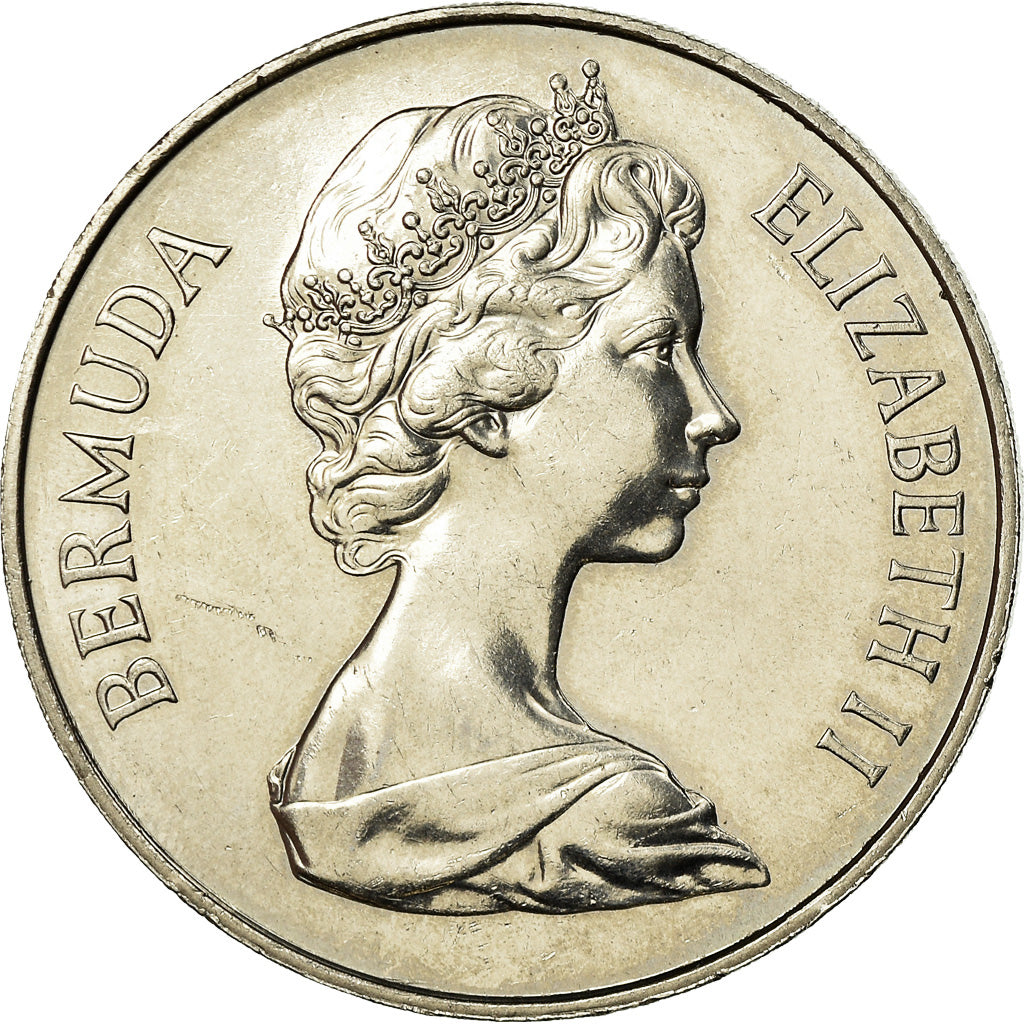 Coin, Bermuda, Elizabeth II, Dollar, 1981, AU(55-58), Copper-nickel, KM:28