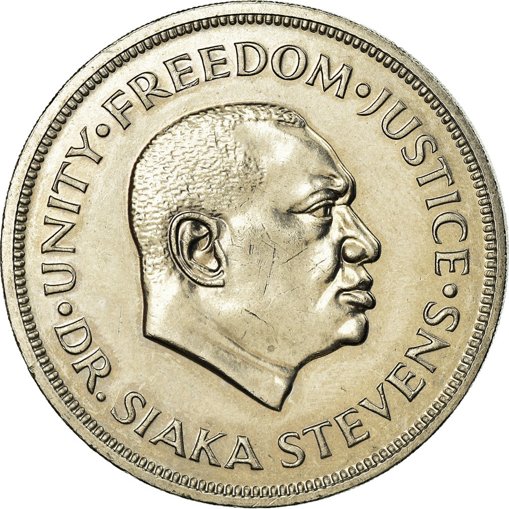 Coin, Sierra Leone, Leone, 1974, British Royal Mint, AU(55-58), Copper-nickel