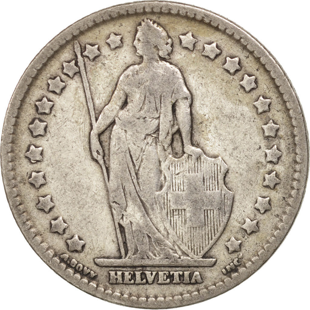 Switzerland, Franc, 1910, Bern, VF(30-35), Silver, KM:24