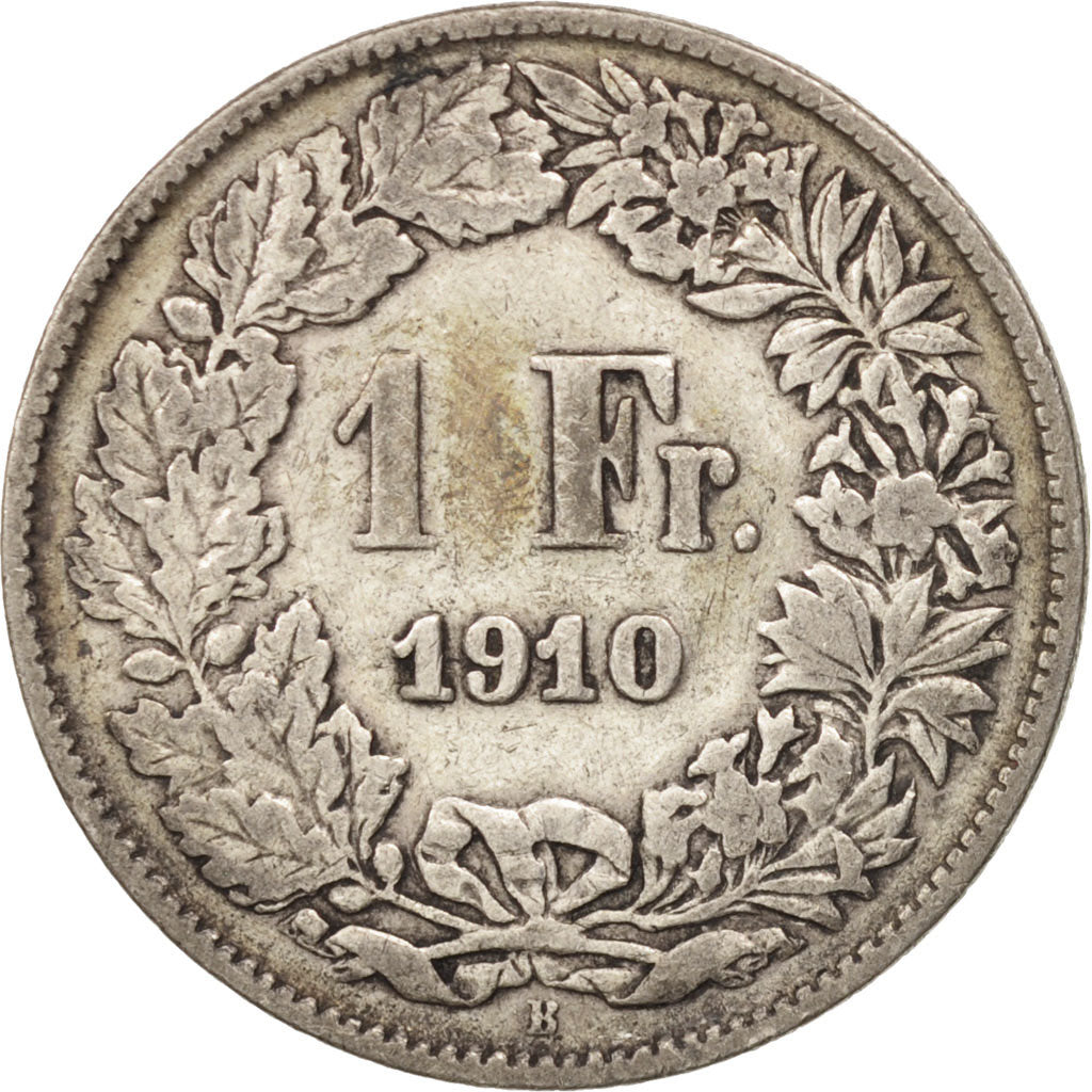Switzerland, Franc, 1910, Bern, VF(30-35), Silver, KM:24