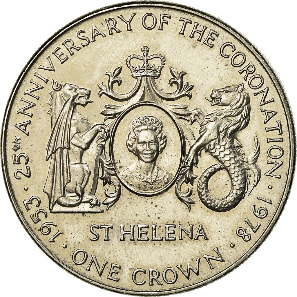 Moneta, Sant’Elena, Elizabeth II, 25 Pence, Crown, 1978, Pobjoy Mint, SPL-