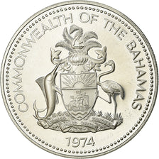 Coin, Bahamas, Elizabeth II, 2 Dollars, 1974, Franklin Mint, U.S.A., Proof
