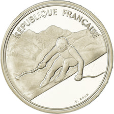 Monnaie, France, Ski alpin, 100 Francs, 1989, BE, FDC, Argent, Gadoury:C1