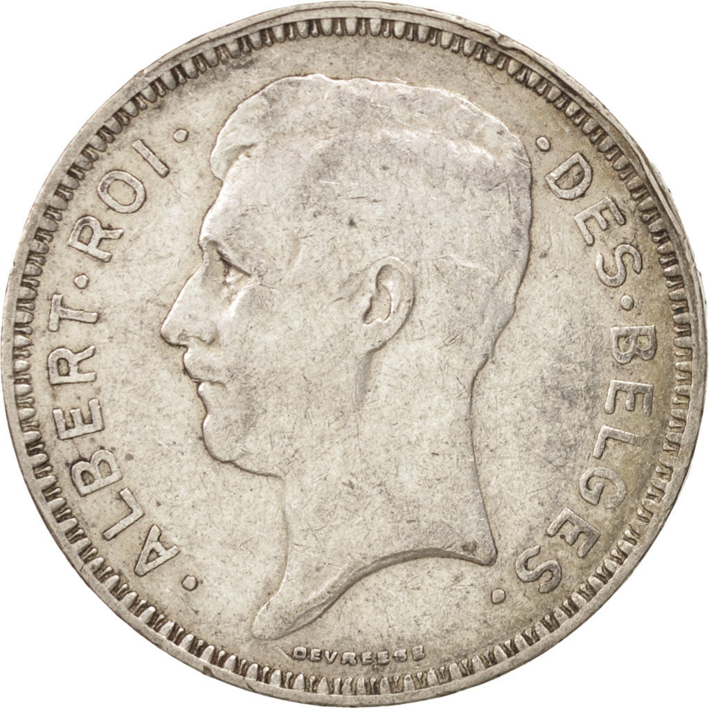 Belgium, 20 Francs, 20 Frank, 1934, EF(40-45), Silver, KM:103.1