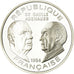 Coin, France, De Gaulle - Adenauer, 100 Francs, 1994, BE, MS(65-70), Silver