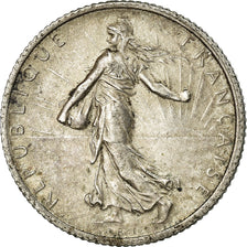 Münze, Frankreich, Semeuse, Franc, 1918, Paris, S+, Silber, KM:844.1