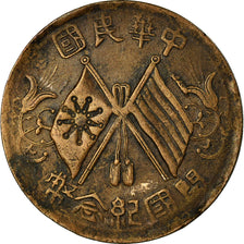 Moeda, CHINA, REPÚBLICA DA, 10 Cash, 10 Wen, 1920, VF(20-25), Cobre, KM:303.4
